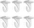 Cutelec 6 Sets Ceiling Hook Clips, White Metal T-Bar Track Clip Hanger for Home Hanging Plants Decorations
