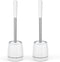 Toilet Brush and Holder with 304 Stainless Steel Handle, Space Saving Toilet Bowl Scrubber for Bathroom Cleaning (2,