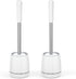Toilet Brush and Holder with 304 Stainless Steel Handle, Space Saving Toilet Bowl Scrubber for Bathroom Cleaning (2,