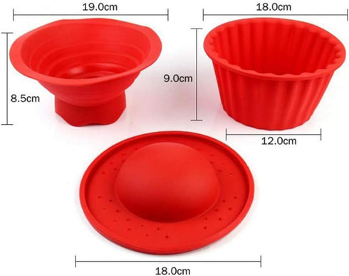 Giant Cupcake Molds - Dishwasher Safe Big Top Silicone Cupcake Molds, Non-Stick Jumbo Bake Sets for Easy Cake