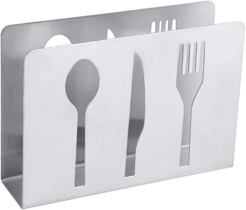Fdit Stainless Steel Napkin Holder, Decorative Paper Cocktail Rack for Kitchen Countertops, Dinner Tables Organizer