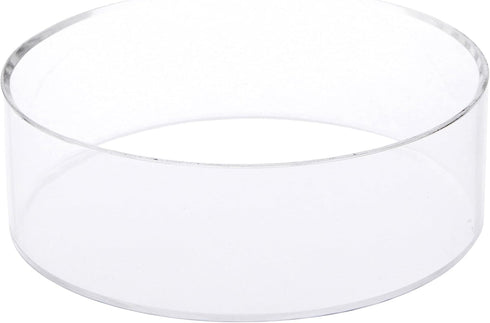 Plymor Clear Acrylic Beveled Ball or Sphere Display Holder Stand, 2" H x 6" W