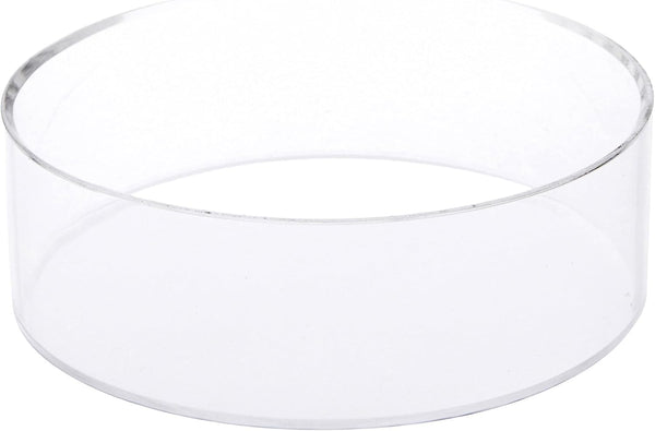 Plymor Clear Acrylic Beveled Ball or Sphere Display Holder Stand, 2" H x 6" W