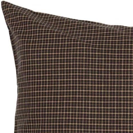 VHC Brands Kettle Grove Standard Pillow Case Set of 2, 21x30 Inch Country Primitive Bedding Accessory