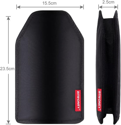 Wine Cooler Sleeve, Reusable Chiller for Red Wine, Sparkling Wine, Champagne, Water-repellent Nylon Fabric, Black