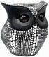 Resin Owl Statue Home Decor - Black Bird Sculpture, Small Accents for Bedroom, Office, Garden, Bookshelf, TV Stand