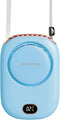 Portable Handheld Neck Fan, Mini USB Rechargeable Fan for Kids, Women, Men, Home, Outdoor Travel (Light Blue)