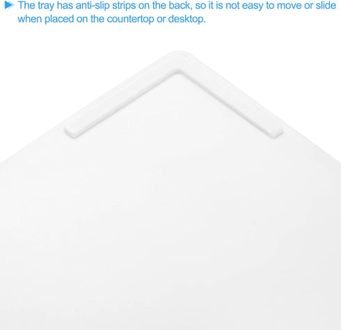 7" 9.5" uxcell Serving Tray Small White Mini Tray x Plastic Rectangular Wooden Serving Trays Decorative Ottoman Platter
