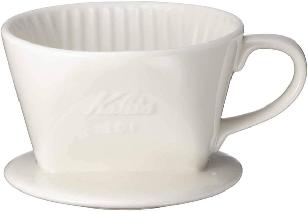 Kalita Coffee Dripper Ceramic 1-2 Person, White 101-Lotto #01001