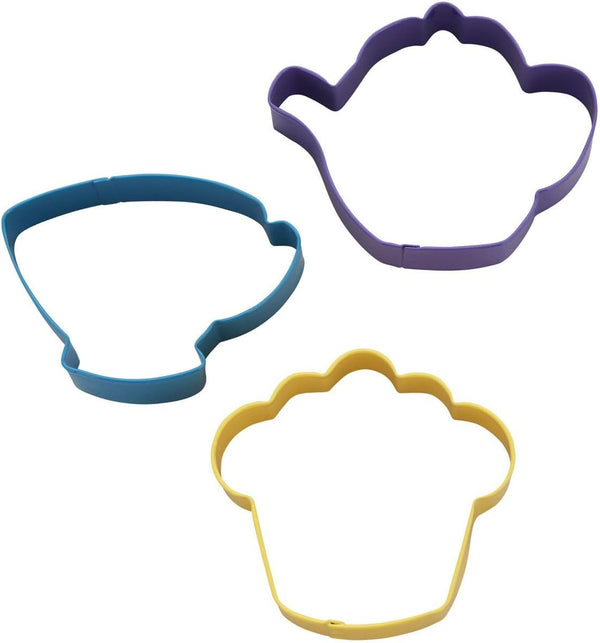 Wilton 3-Piece Tea Party Colored Metal Cutter Set