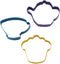Wilton 3-Piece Tea Party Colored Metal Cutter Set