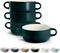 Kook Soup Crocks, Set of 4 Ceramic Bowls, 18 oz, Hunter Green, Broil, Oven, Microwave and Dishwasher Safe with Handles