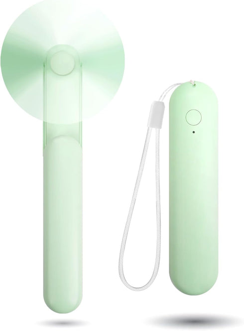 Nezylaf Handheld Mini Fan, Portable Small Pocket Fan, Rechargeable Personal Fan with Power Bank 2000mAh, Travel