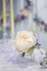 Ling's Moment Flowers - 16pcs Cream Blooming Peonies Artificial Flowers with Stem for DIY Wedding Decorations,