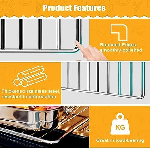Air Fryer Rack for Ninja Foodi: 10 in 1 SP101 Digital Air Fryer Countertop Oven, Stainless Steel Accessories Baking Tray