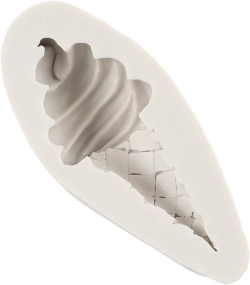 Ice Cream Silicone Mold, Cone Fondant Molds for Baby Birthday Party Cake Decoration, Cupcake Topper