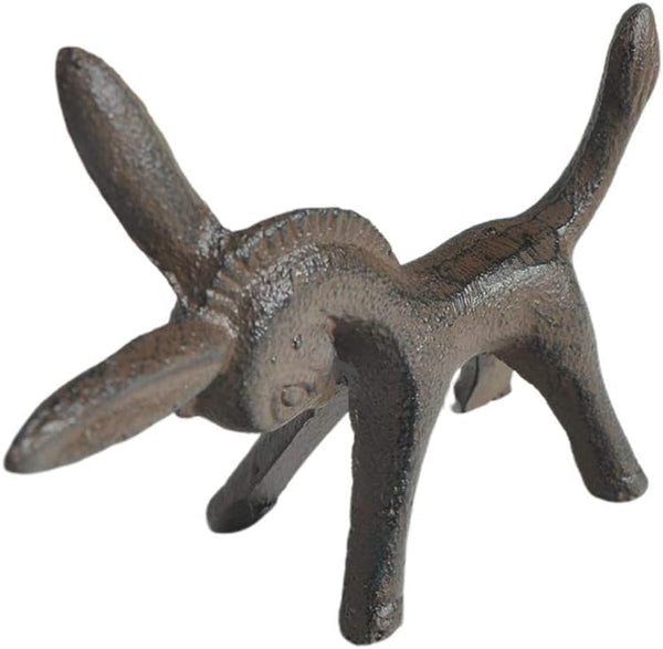 Iron Animal Figurine Donkey Horse Sculpture, Desktop Animal Ornaments for Home Office Decoration.