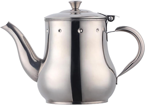 Buyer Star 17 Oz Stainless Steel Tea Pot with Removable Infuser, Pour Over Coffee Kettle for Home, Bar, Restaurant