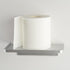 Acrylic Floating Wall Shelves - Small Stick-on Phone Shelf Holder for Bathroom, Kitchen, Bedroom, Office - White