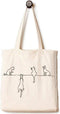 Andes Heavy Duty Flat-Bottom Canvas Tote Bag - Aesthetic Handmade from 12oz 100% Cotton, Reusable & Durable