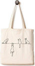 Andes Heavy Duty Flat-Bottom Canvas Tote Bag - Aesthetic Handmade from 12oz 100% Cotton, Reusable & Durable