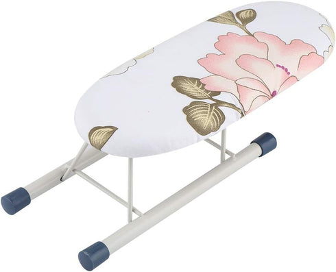 Small Mini Ironing Board, Foldable Space-Saving Portable Ironing Board for Household, Sewing Craft Room (Peony)