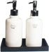 DNC Bathroom Vanity Tray, 2PC Silicone Kitchen Sink Soap Tray for Countertop Dish Holder and Organizer