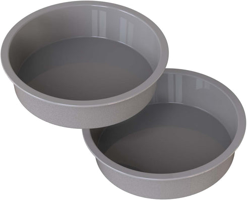 Silicone 7 Inch Cake Pan Round, Set of 2 - Nonstick Baking Molds for Cheesecakes, Mousses, Banana Cakes