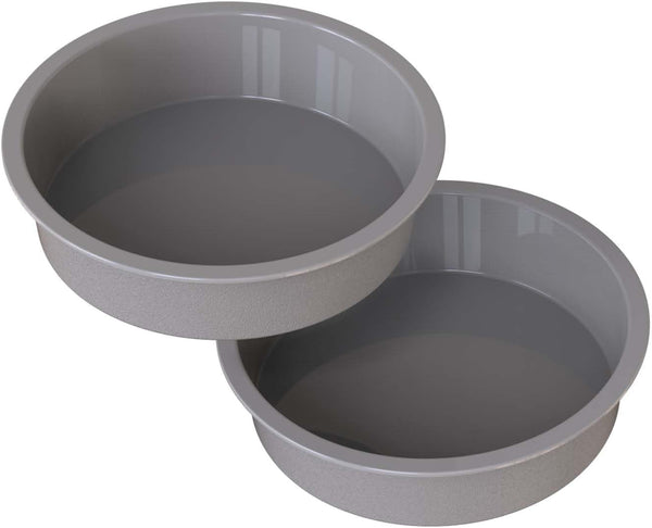 Silicone 7 Inch Cake Pan Round, Set of 2 - Nonstick Baking Molds for Cheesecakes, Mousses, Banana Cakes