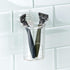2 Pack mDesign Compact Plastic Suction Storage Center for Bathroom Organization of Toothbrushes, Electric Toothbrushes