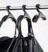 Bag-a-Vie Purse Hanger for Closet, Handbag Organizer Hooks for Hanging Bags & Purses, Black Plastic