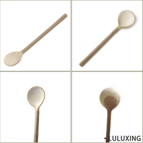 Ceramic Small Coffee Spoon, Retro Mini Teaspoons for Coffee Sugar Dessert, Pack of 3
