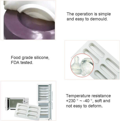 OCPO KITCHEN 6-Cavity Eclair Silicone Mold for Baking Mousse Cake, French Dessert, Pastry, Chocolate, Ice Cream