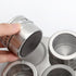 TEEM 6-Piece 75ml (2.5 oz) Countertops Stainless Steel Magnetic Spice and Condiment Organizer Kit Seasoning Jars
