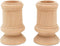 Classic-Style Wooden Candle Cups - Set of 4 with 7/8 Inch Taper Candle Hole, Unfinished by Woodpeckers