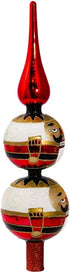 Kurt Adler Glass Nutcracker Treetop, 13-Inch
