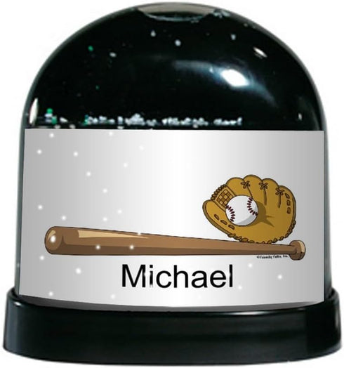 PrintedPerfection.com Personalized Baseball, Friendly Kids Snow Globe Gift