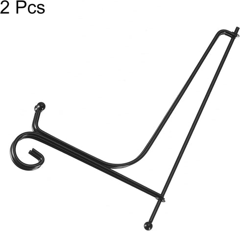 uxcell 10 Inch Plate Stand for Display, 2Pcs Iron Decorative Holder, Folding Metal Easel for Photo