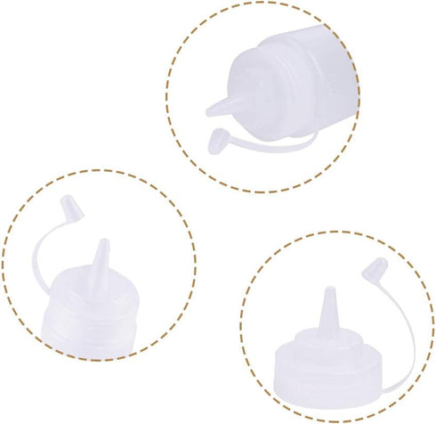15 PCS 8oz Squeeze Bottles, Plastic Condiment Bottles with Twist On Cap for Sauces and Paint