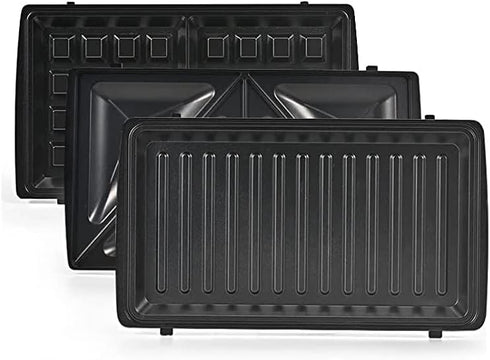 Waffle Iron Maker with Removable Non-Stick Plates for Easy Cooking