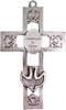 Fine Pewter Holy Dove Confirmation Wall Cross, 5 1/4 Inch