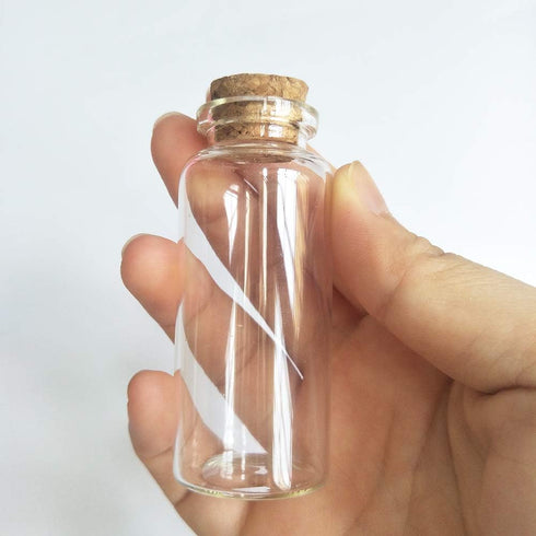 10pcs 30ml Cork Stopper Glass Bottle Vials with Cork Wedding Favor 30x70mm