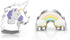 3-Piece Unicorn Cookie Cutter Set, Stainless Steel Unicorn, Rainbow & Head Shapes, Dishwasher Safe