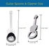 Guitar Spoons Coffee Teaspoon Set, ESRISE Stainless Steel Dessert Spoon with Guitar Opener, Cute Tea Spoons for Christmas Birthday (Silver)