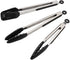 Alimat PluS Silicone Kitchen Tongs Set of 3, Cooking Tongs with Spatula Tong and 2 Basic Food Tongs