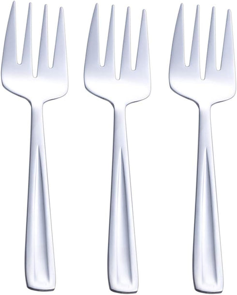 GoGeiLi Stainless Steel Large Serving Fork Set, 9.5-inch Big Fork for Party, Banquet, Buffet, Set of 3, Dishwasher Safe