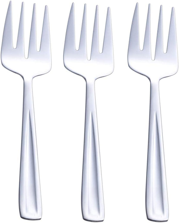 GoGeiLi Stainless Steel Large Serving Fork Set, 9.5-inch Big Fork for Party, Banquet, Buffet, Set of 3, Dishwasher Safe