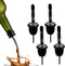 Pour Spouts with Dust Caps for Bottles, 4-Pack, Free Flow for Accurate