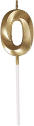 Bailym 60th Birthday Candles, Gold Number 60 Cake Topper for Birthday Decorations Party