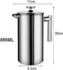 Stainless Steel French Press Coffee Maker, 800ml Easy Clean Tea Pot with Filter - axGear